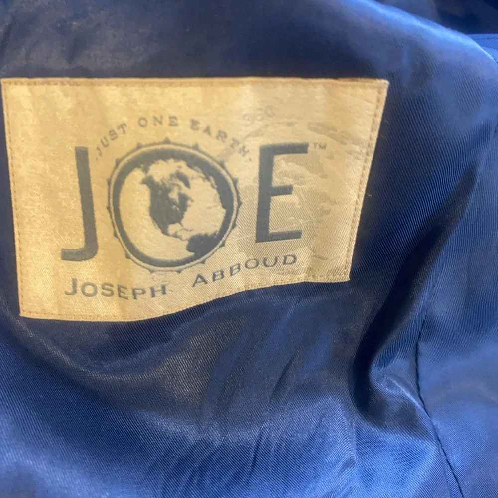 Joe by Joseph Abboud Organica Wool Blend Navy‎ Suit 42R 36W Pants Excellent